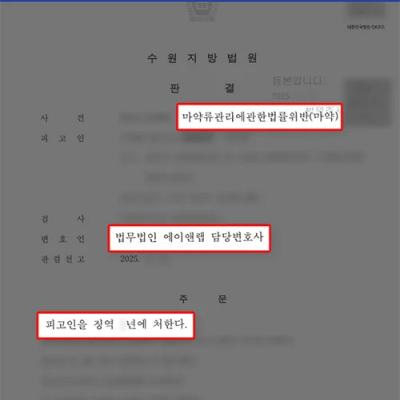마약 재범·집행유예 기간 중 필로폰 투약·소지｜구형 대비 낮은 형량 선고 사례